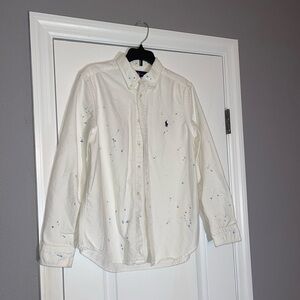 Polo by Ralph Lauren White Casual Button Down Shirt Boys L 14-16